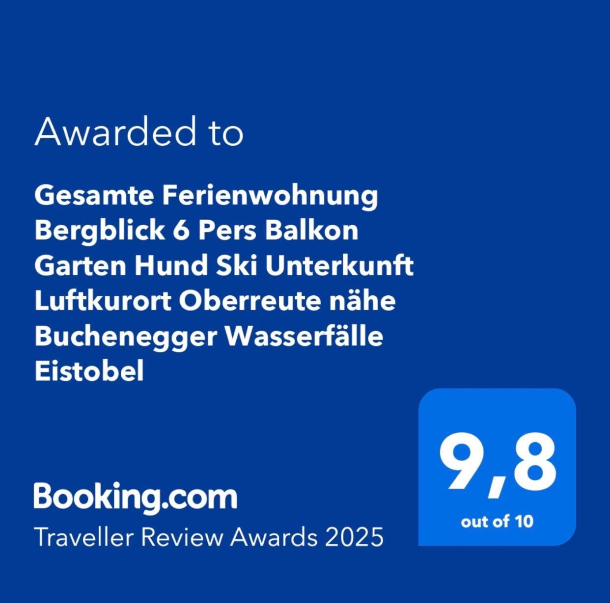 Lindners Hideaways - Bergnest Lodge - Bergblick Fewo 6 Pers Balkon Garten Hund Ski Unterkunft Luftkurort Oberreute Naehe Buchenegger Wasserfaelle Eistobel Bodensee Εξωτερικό φωτογραφία